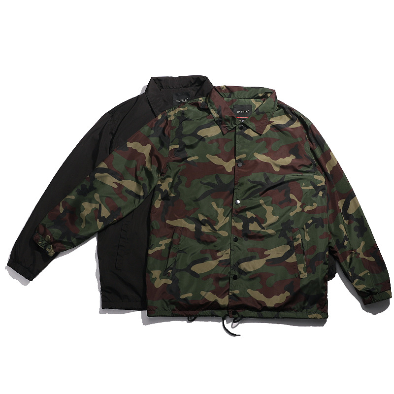 Vintage Windbreaker Nylon - Nylon black rain green coach varsity