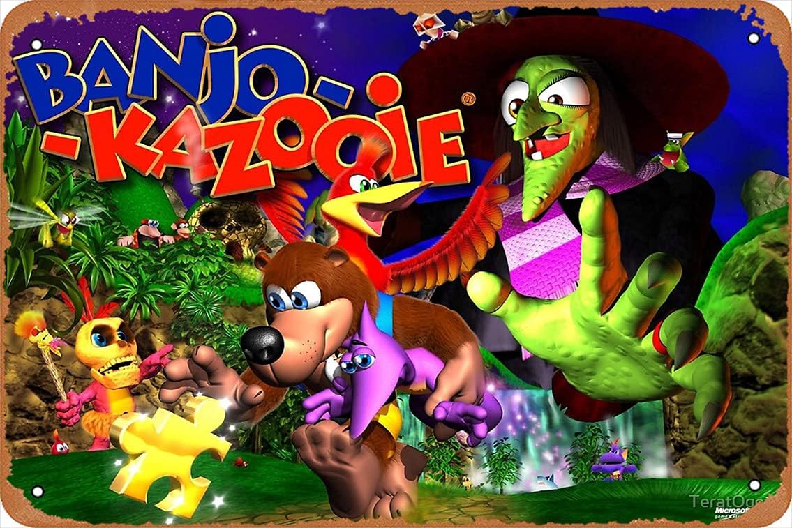 Vintage Fashion Posters - 1p,Wall Decor Sign - Banjo Kazooie