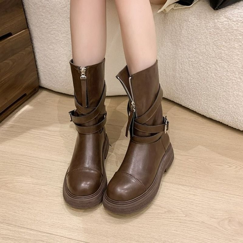 Vintage Thick Heel Women Knigh - Vintage And Modern Fashion 评论和价格