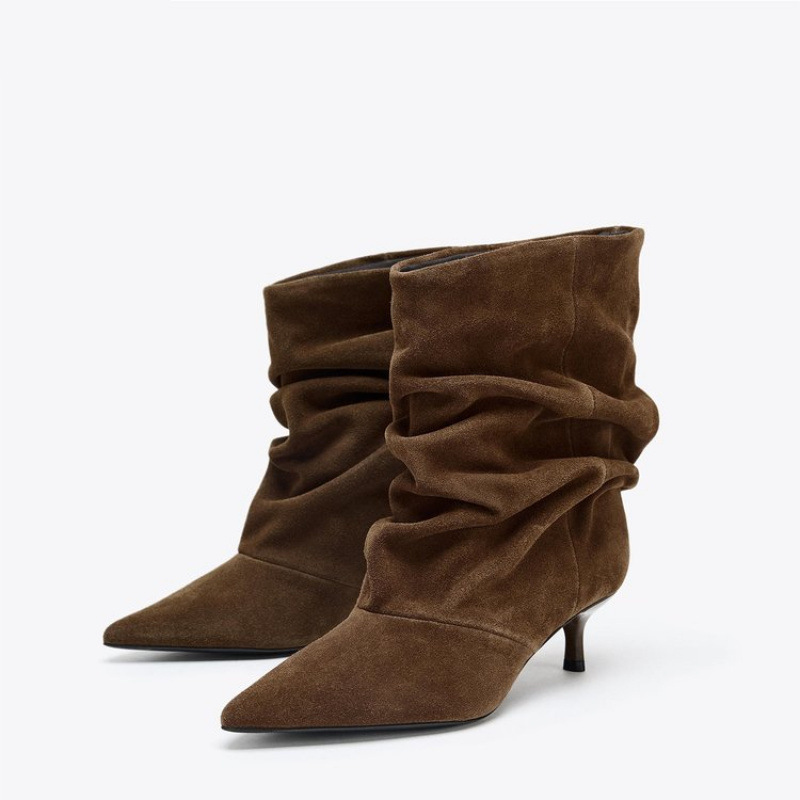 Women Pile Up Ankle Boots 2026 - Vintage And Modern Fashion 评论和价格