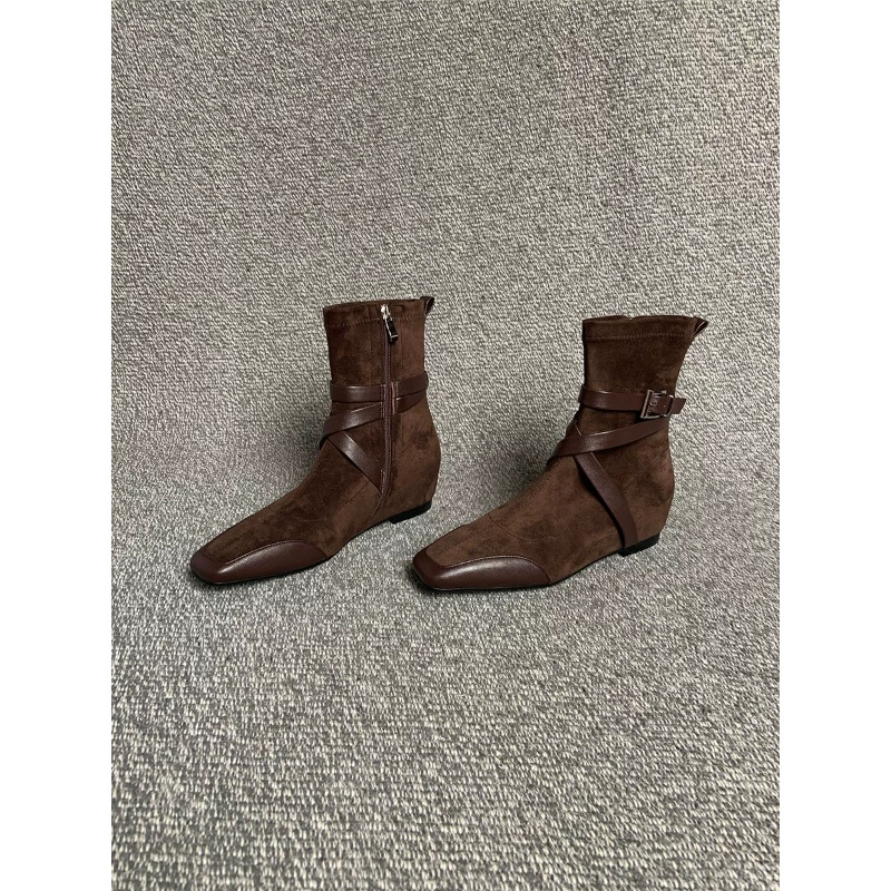 French Vintage Matte Flat Ankl - Vintage And Modern Fashion 评论和价格