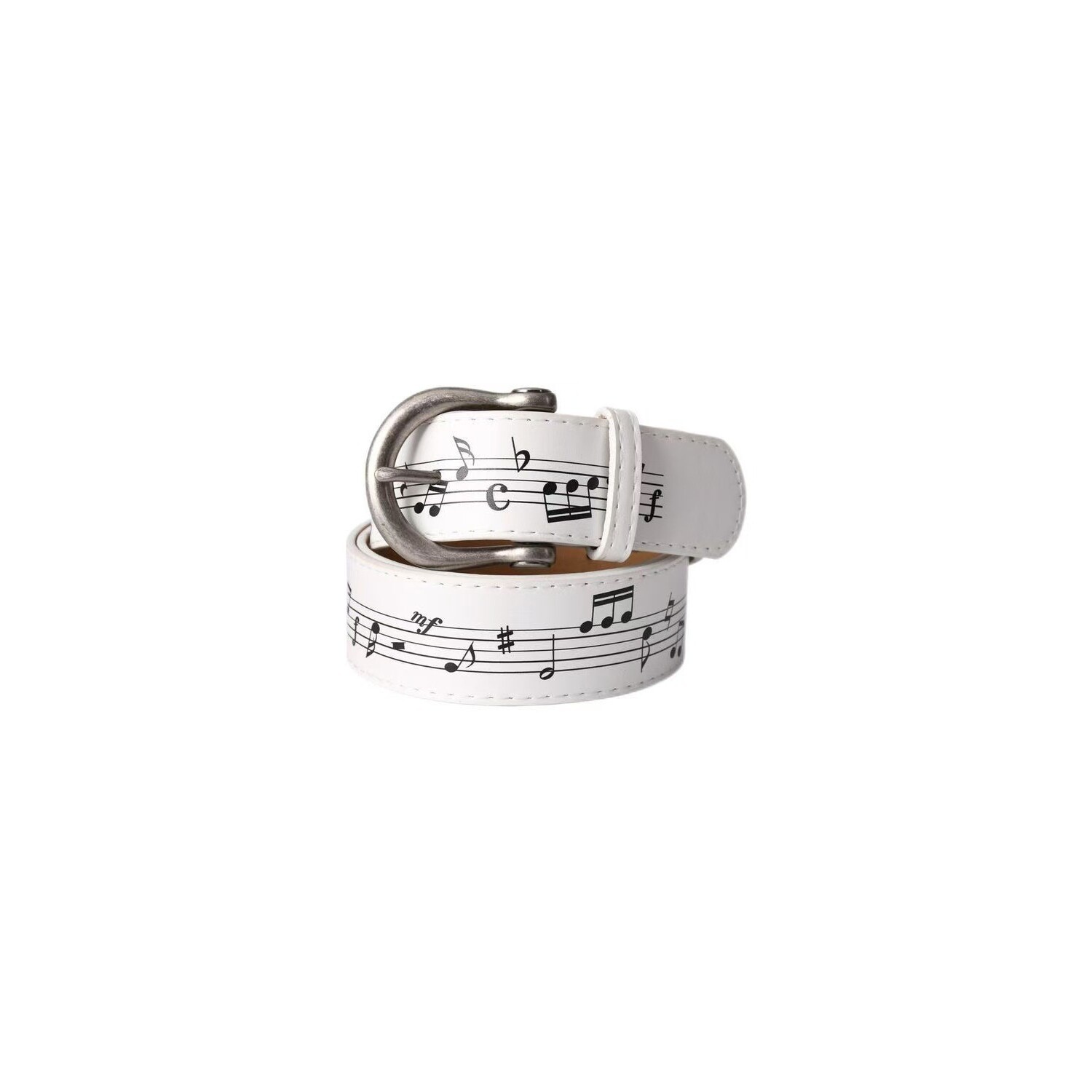 Vintage Music Note Print PU Be - Vintage Fashion Outfits Men 评论和价格