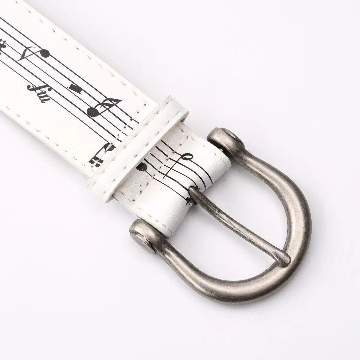 Vintage Music Note Print PU Be - Vintage Fashion Outfits Men 评论和价格