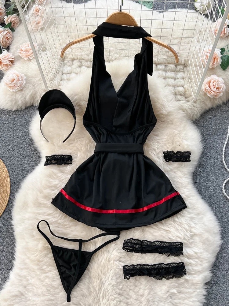 Erotic Fashion Sexy Halter Lin - Vintage Women Fashion 评论和价格