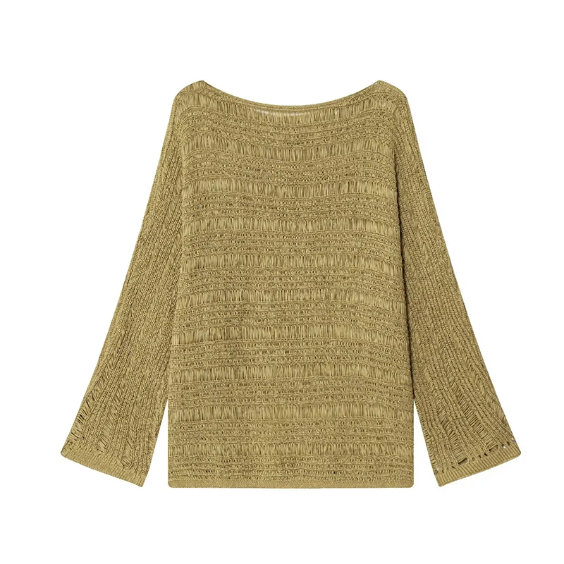 Vintage Boat Neck Knit Sweater - Vintage Women Fashion 评论和价格