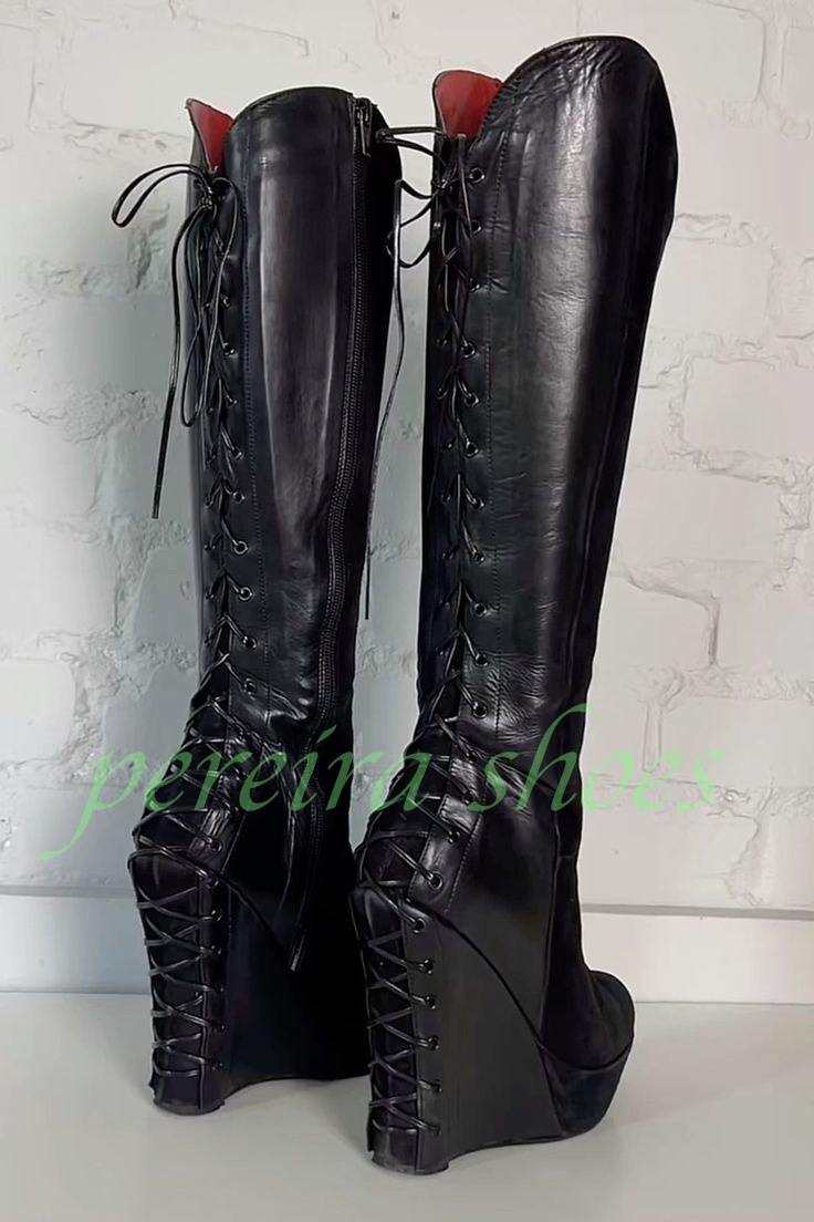 Lady Black Platform Wedges Hee - Vintage Zipper 评论和价格