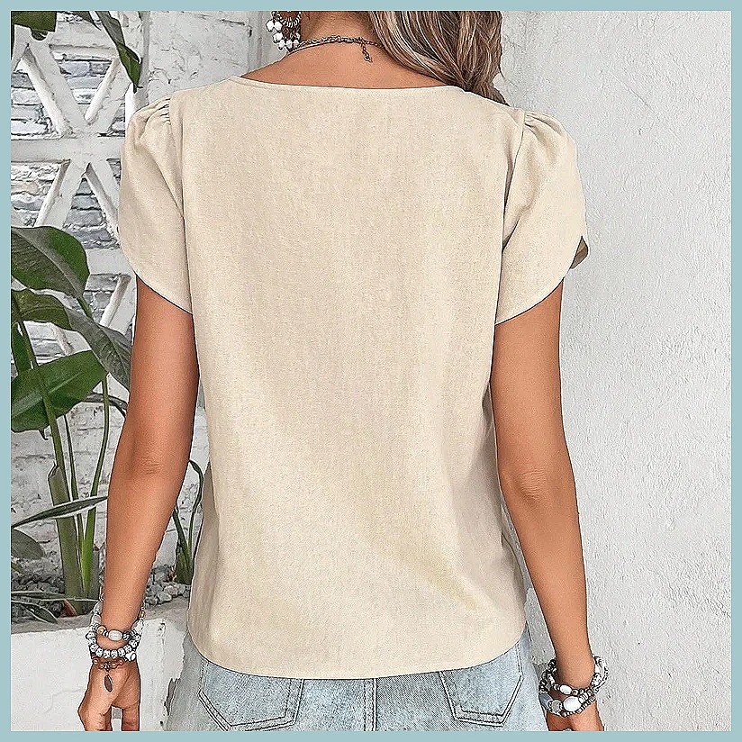 2024 Summer Vintage Solid Colo - Vintage Women Fashion 评论和价格
