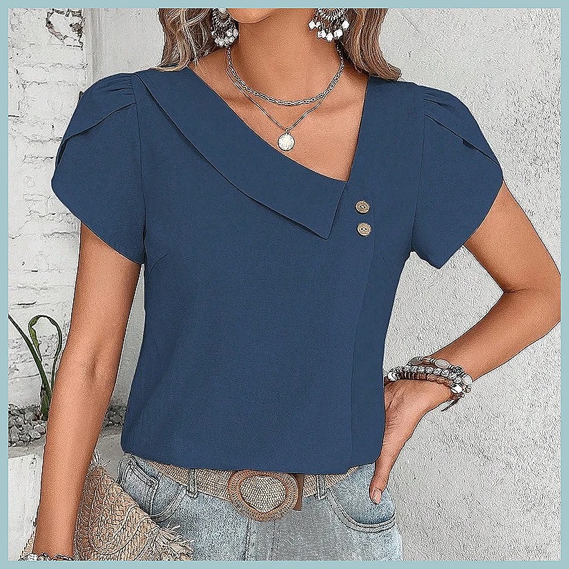 2024 Summer Vintage Solid Colo - Vintage Women Fashion 评论和价格