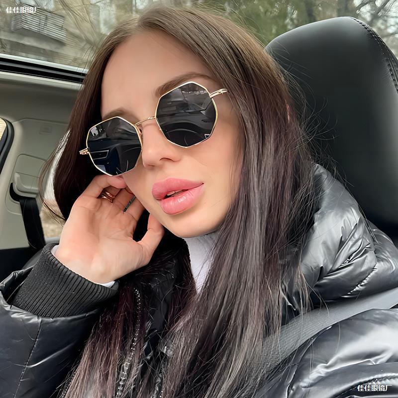 Square Polygon Metal Sunglasse - Vintage Fashion De 评论和价格